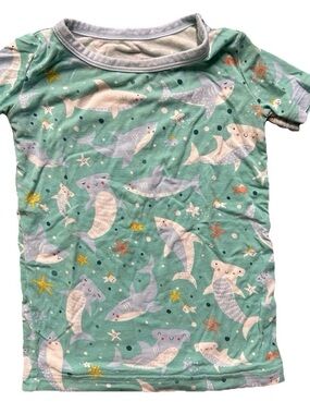 Little Sleepies Toddler T Shirt Sharks Under The Sea Size 12-18 Months